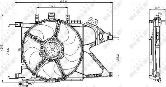 NRF 47012 - Fan, radiator onlydrive.pro