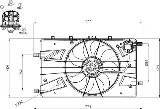 NRF 47878 - Fan, radiator onlydrive.pro