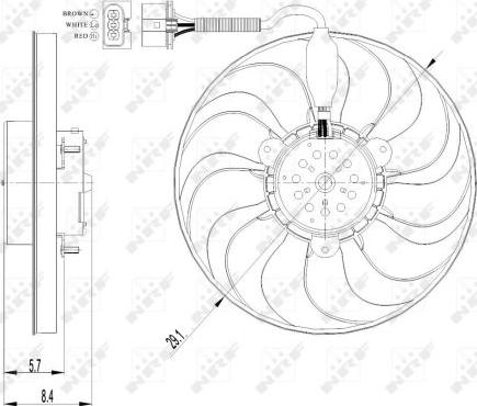 NRF 47398 - Ventiliatorius, radiatoriaus onlydrive.pro