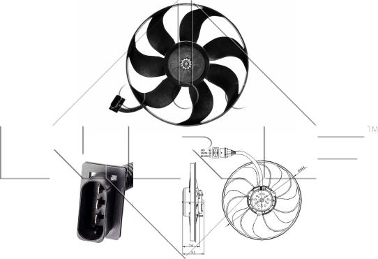 NRF 47393 - Fan, radiator onlydrive.pro