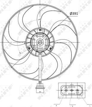 NRF 47375 - Fan, radiator onlydrive.pro