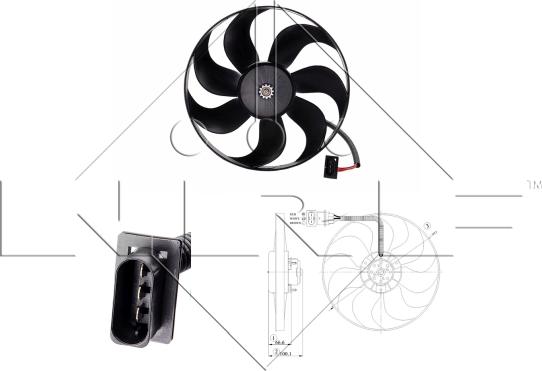 NRF 47204 - Fan, radiator onlydrive.pro