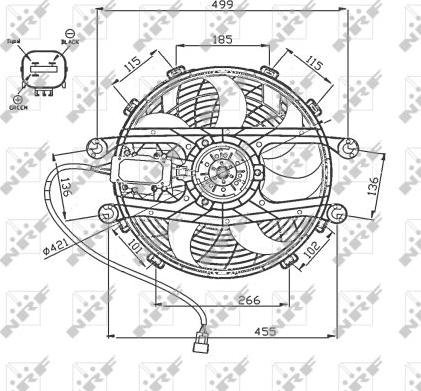 NRF 47747 - Ventiliatorius, radiatoriaus onlydrive.pro