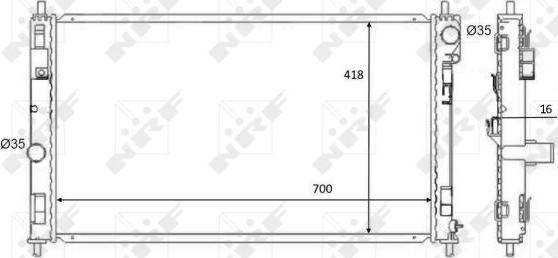 NRF 59089 - Radiatorius, variklio aušinimas onlydrive.pro