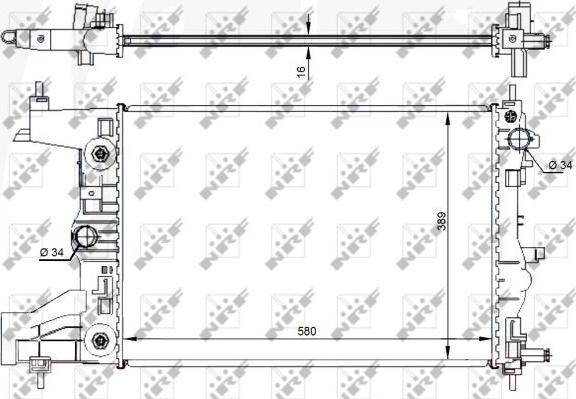 NRF 59144 - Radiator, engine cooling onlydrive.pro