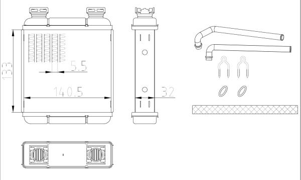 NRF 54411 - Heat Exchanger, interior heating onlydrive.pro