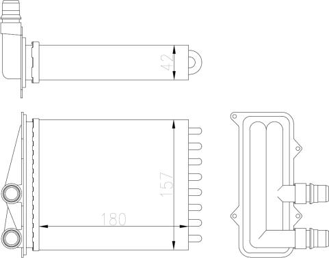 NRF 54412 - Heat Exchanger, interior heating onlydrive.pro