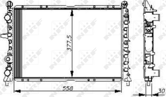 NRF 54502 - Radiator, engine cooling onlydrive.pro