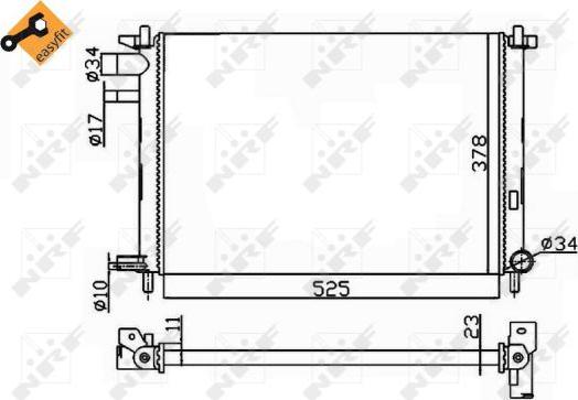 NRF 54667 - Radiators, Motora dzesēšanas sistēma onlydrive.pro