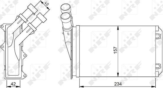 NRF 54308 - Heat Exchanger, interior heating onlydrive.pro