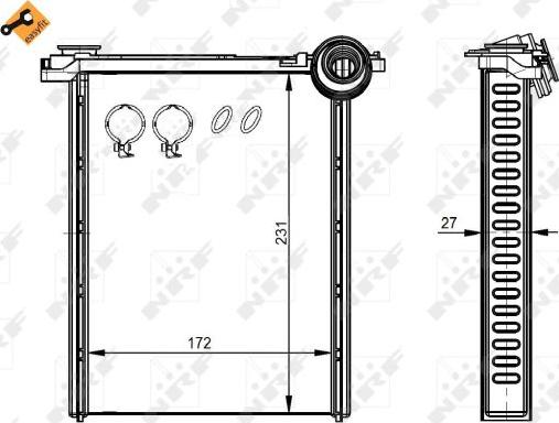 NRF 54314 - Heat Exchanger, interior heating onlydrive.pro