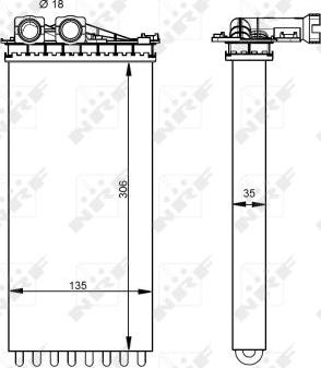 NRF 54333 - Heat Exchanger, interior heating onlydrive.pro