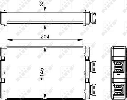 NRF 54295 - Heat Exchanger, interior heating onlydrive.pro