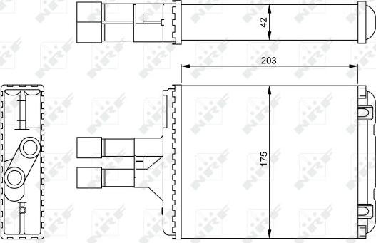 NRF 54242 - Heat Exchanger, interior heating onlydrive.pro