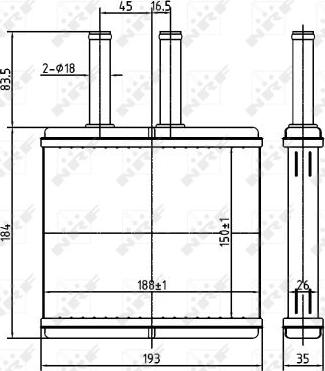 NRF 54269 - Heat Exchanger, interior heating onlydrive.pro