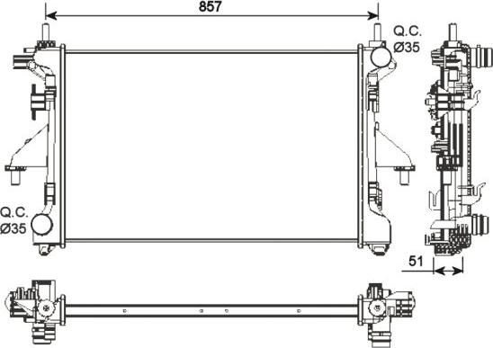 NRF 54203 - Radiator, engine cooling onlydrive.pro