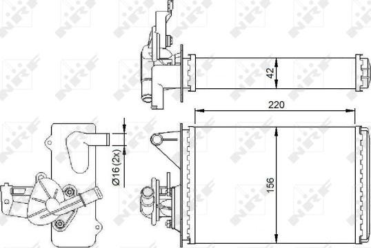 NRF 54281 - Heat Exchanger, interior heating onlydrive.pro