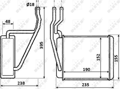 NRF 54231 - Heat Exchanger, interior heating onlydrive.pro