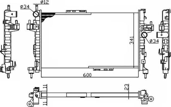 NRF 54753A - Radiator, engine cooling onlydrive.pro