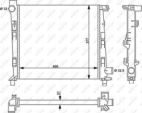 NRF 54717 - Radiators, Motora dzesēšanas sistēma onlydrive.pro