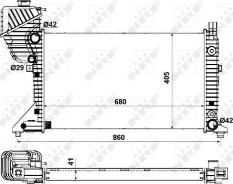 NRF 55349A - Radiator, engine cooling onlydrive.pro