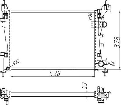 NRF 55341A - Radiator, engine cooling onlydrive.pro