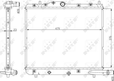 NRF 56147 - Radiator, engine cooling onlydrive.pro