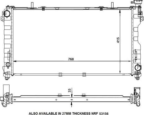 NRF 56133 - Radiator, engine cooling onlydrive.pro