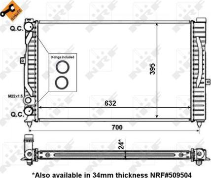 NRF 56127 - Radiator, engine cooling onlydrive.pro