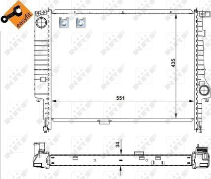 NRF 509558 - Radiaator,mootorijahutus onlydrive.pro