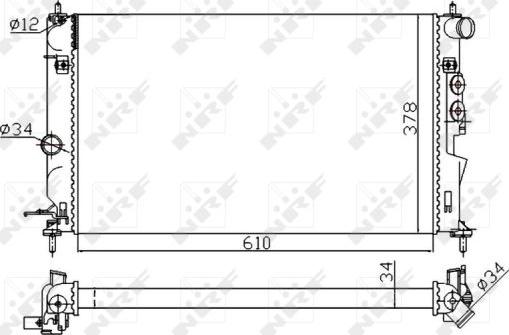 NRF 50563A - Radiator, engine cooling onlydrive.pro