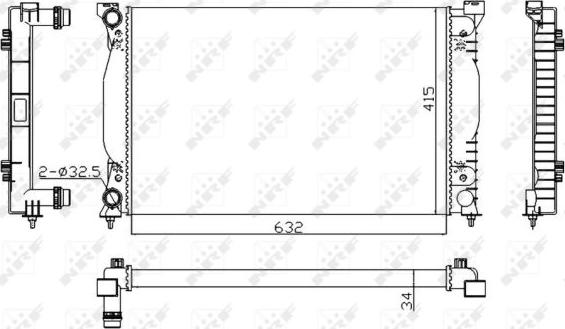 NRF 50539A - Radiatorius, variklio aušinimas onlydrive.pro