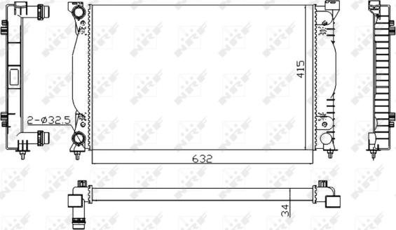 NRF 50539A - Radiators, Motora dzesēšanas sistēma onlydrive.pro