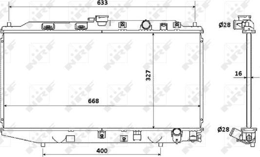 NRF 506728 - Radiator, engine cooling onlydrive.pro