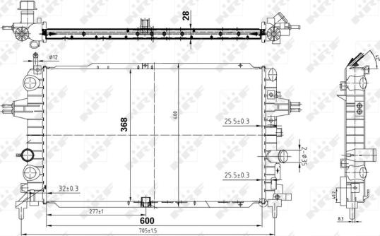 NRF 50143 - Radiator, engine cooling onlydrive.pro