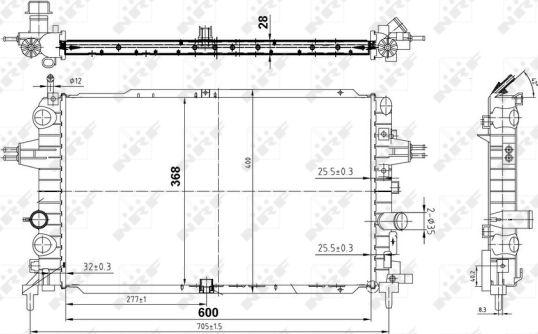 NRF 50143 - Radiator, engine cooling onlydrive.pro