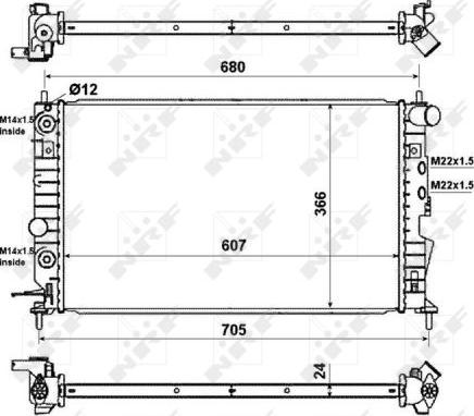 NRF 50219 - Radiator, engine cooling onlydrive.pro