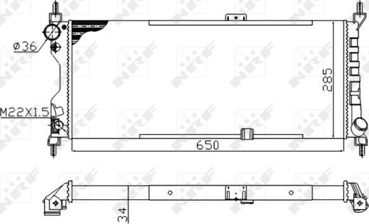 NRF 507522A - Radiator, engine cooling onlydrive.pro