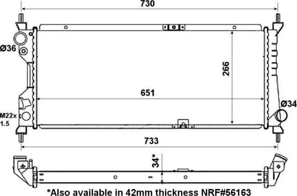 NRF 507522 - Radiator, engine cooling onlydrive.pro