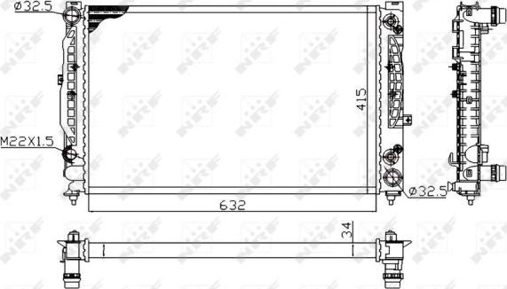 NRF 519504A - Radiaator,mootorijahutus onlydrive.pro