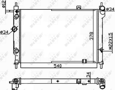 NRF 514647 - Radiator, engine cooling onlydrive.pro