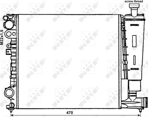 NRF 58959 - Radiators, Motora dzesēšanas sistēma onlydrive.pro