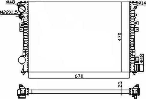 NRF 58958A - Radiator, engine cooling onlydrive.pro