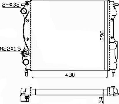 NRF 58934A - Radiaator,mootorijahutus onlydrive.pro