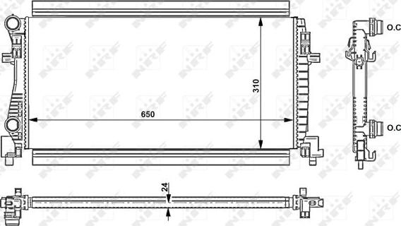 NRF 58438 - Radiator, engine cooling onlydrive.pro