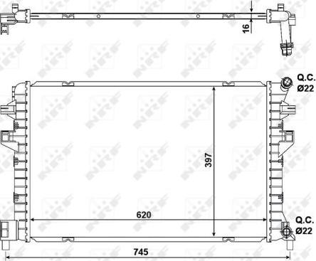 NRF 58471 - Radiators, Motora dzesēšanas sistēma onlydrive.pro