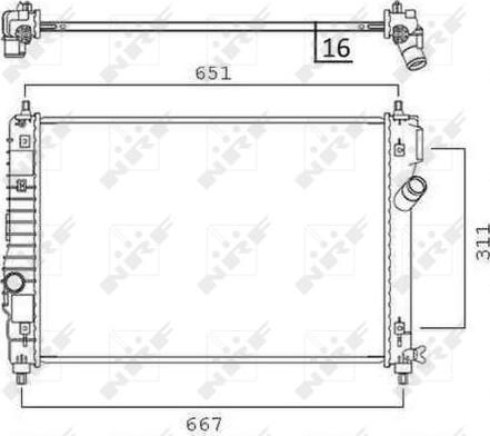 NRF 58505 - Radiator, engine cooling onlydrive.pro