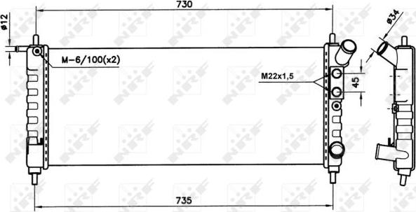 NRF 58154 - Radiator, engine cooling onlydrive.pro