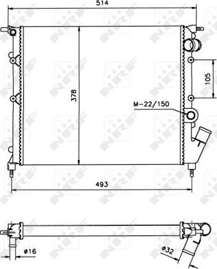 NRF 58105 - Radiaator,mootorijahutus onlydrive.pro