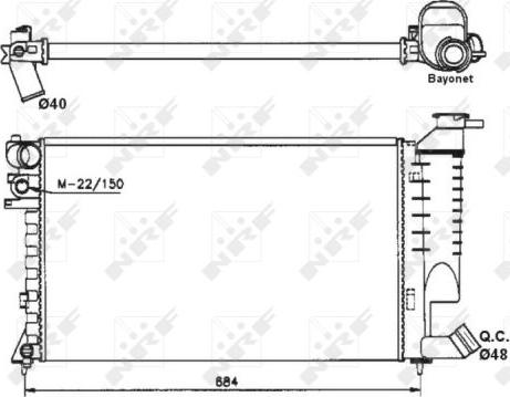 NRF 58183 - Radiator, engine cooling onlydrive.pro